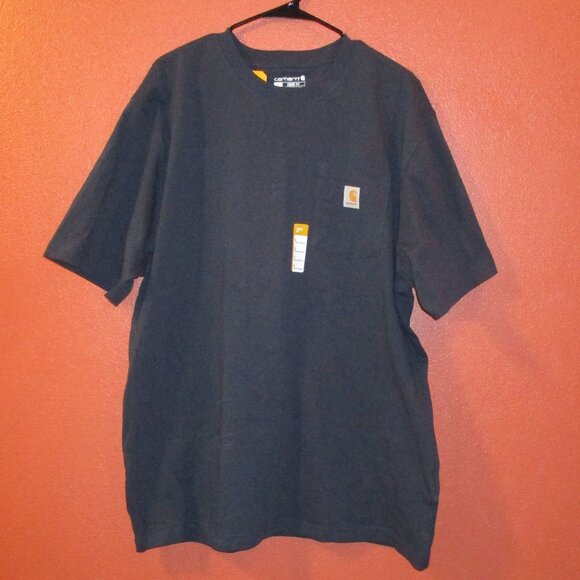Carhartt NEW Woman Large Blue White Red Graphic Short Sleeve Shirt - Picture 1 of 10